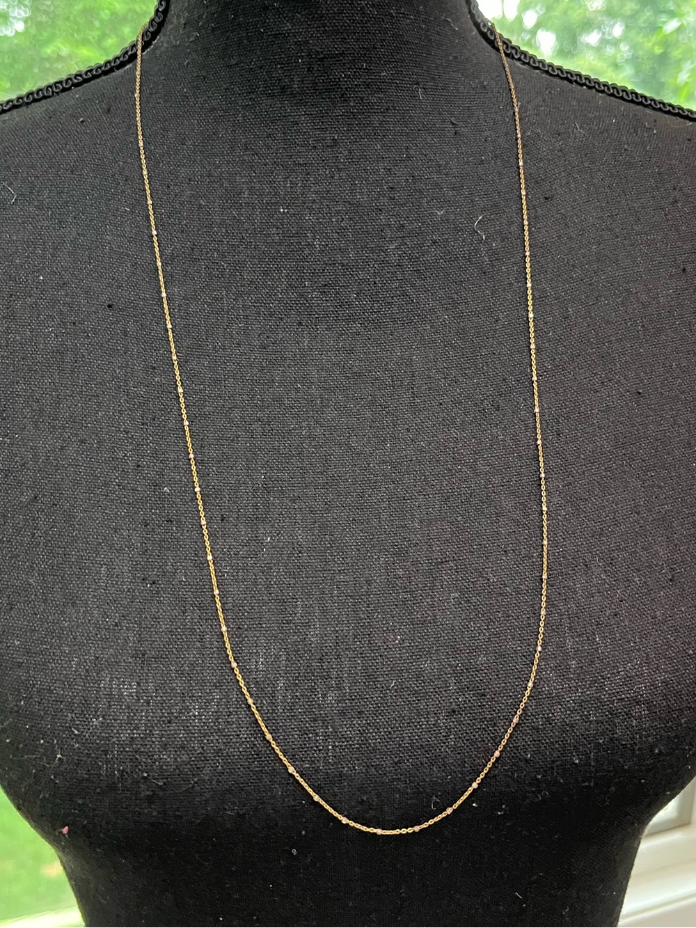 Delicate Vintage Gold-Plated 30” Station Necklace